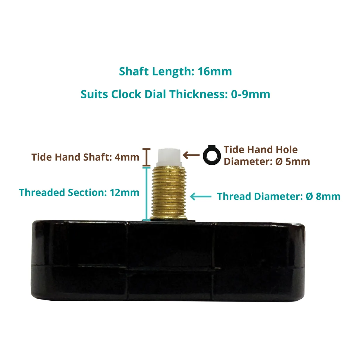 Tide Clock Quartz Movement (16mm Shaft) image