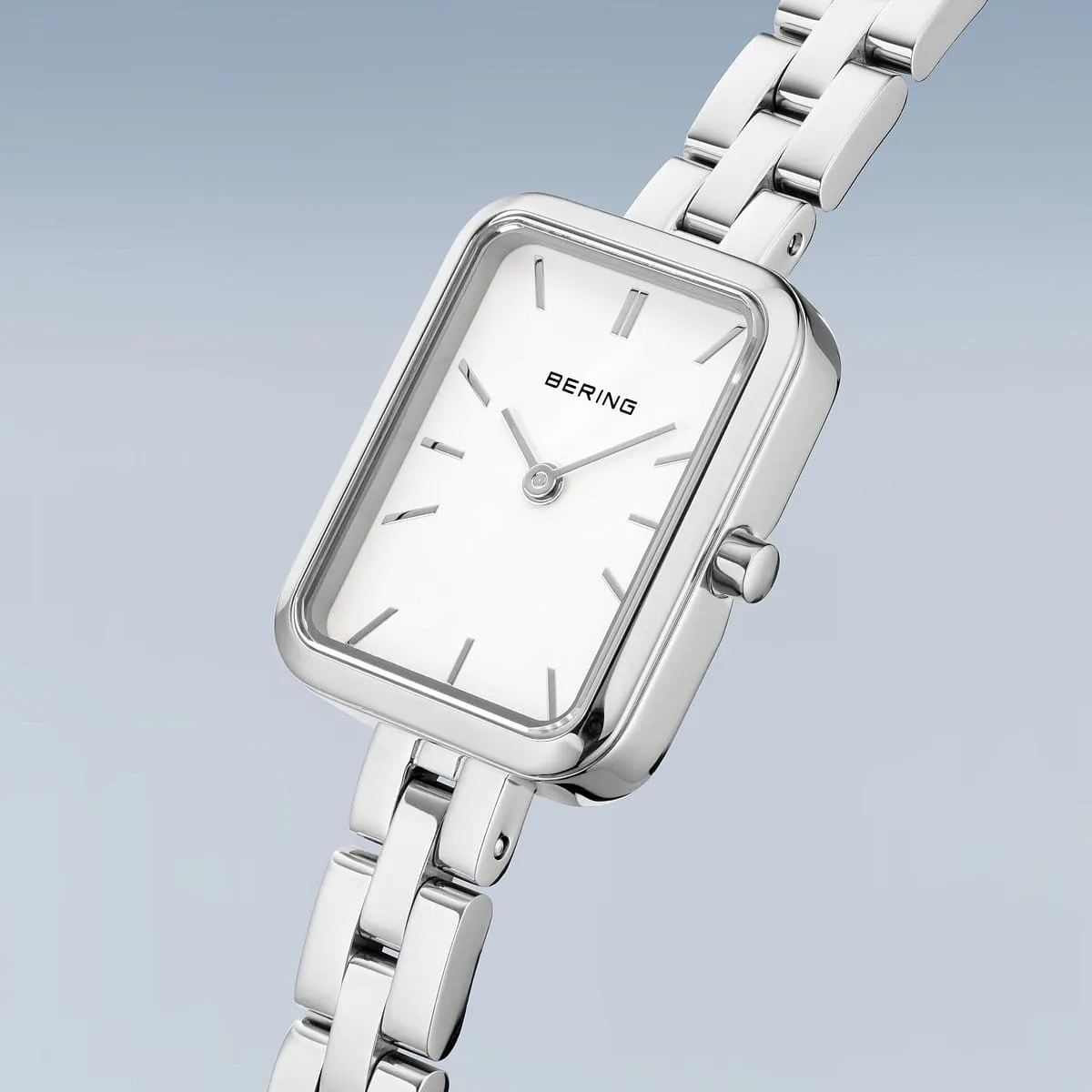 26mm Classic Collection Womens Watch With White Dial & Silver Stainless Steel Link Strap By BERING image
