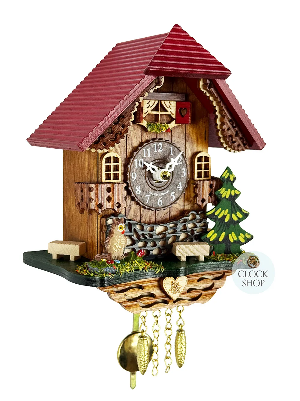 Forest Cabin Battery Chalet Kuckulino With Owl 16cm By TRENKLE image