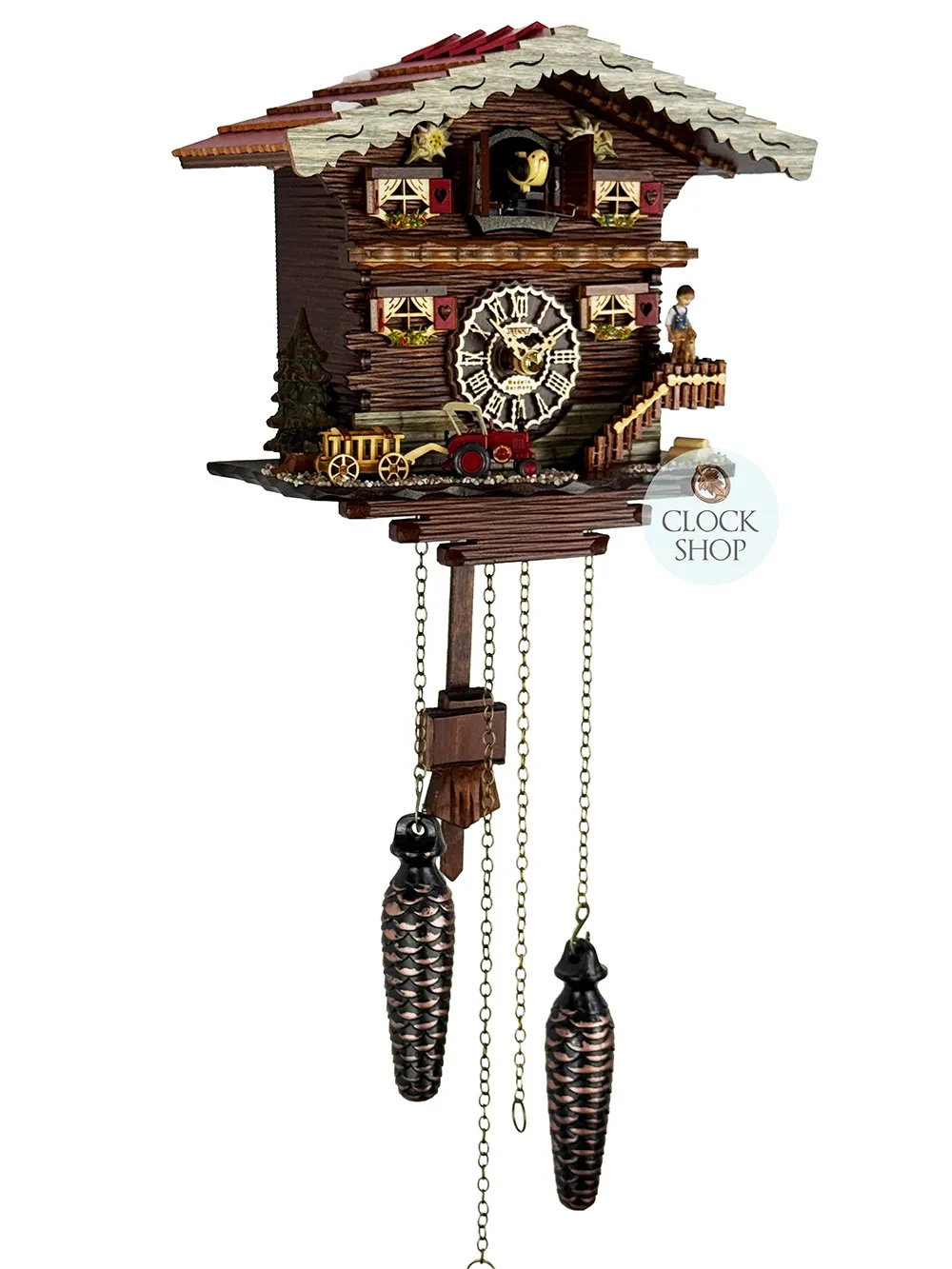 Tractor Battery Chalet Cuckoo Clock By TRENKLE image