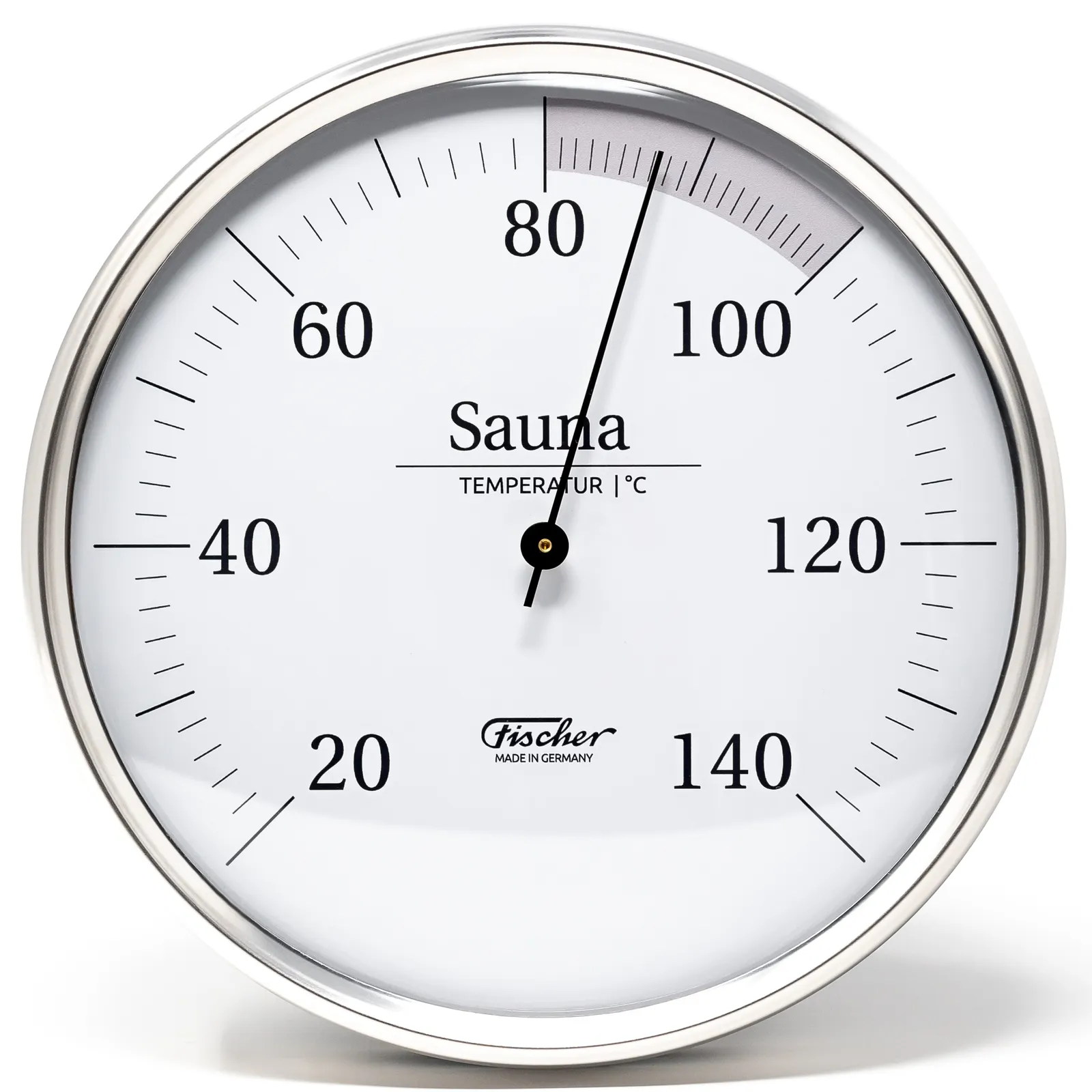 16cm Chrome Sauna Series Thermometer By FISCHER image