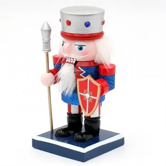 16cm Blue & Red Soldier Nutcracker image