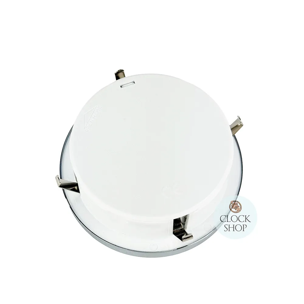 6.6cm Silver Clock Insert With White Dial & Arabic Numerals image