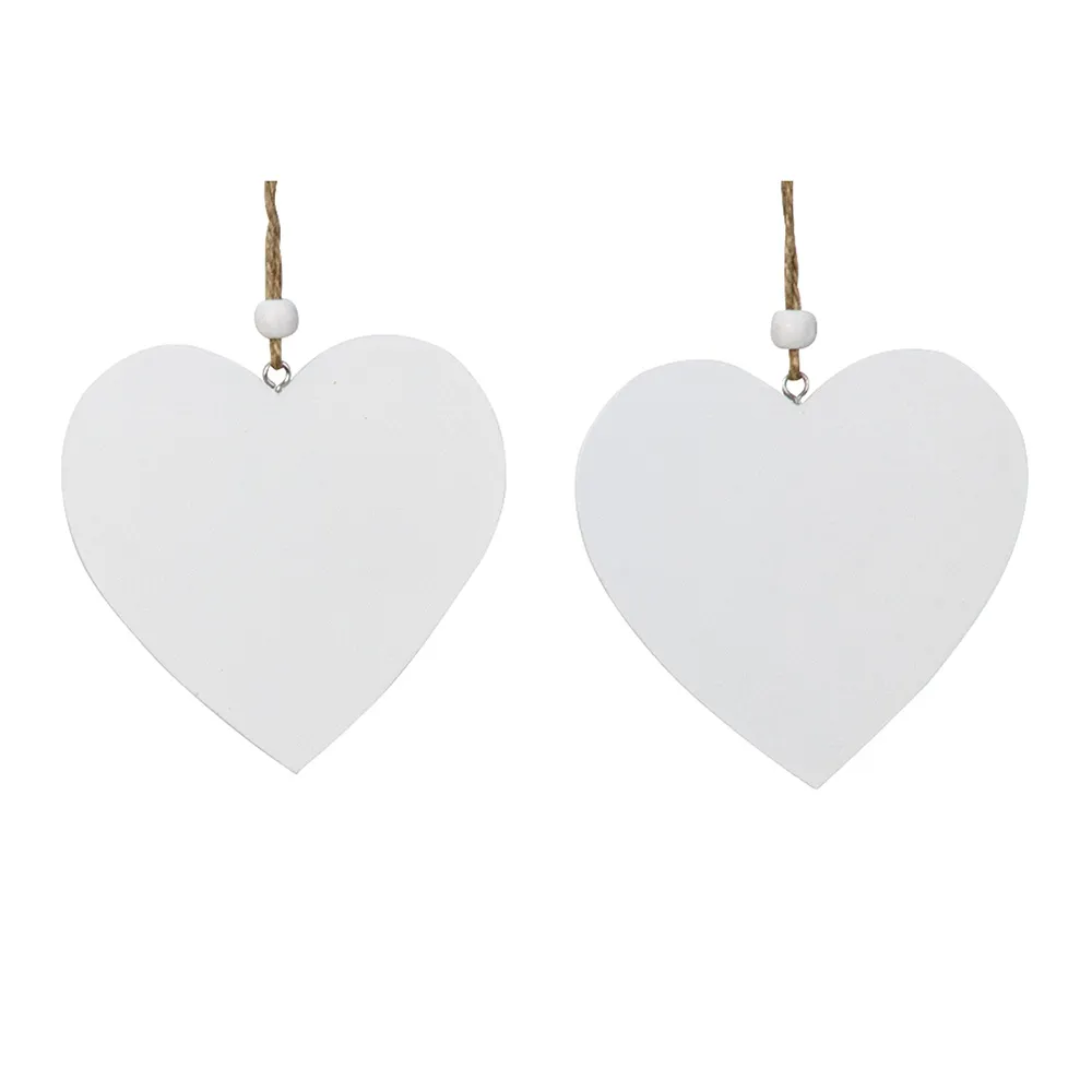 10cm Rabbit On Wooden Heart Hanging Decoration- Assorted Designs image