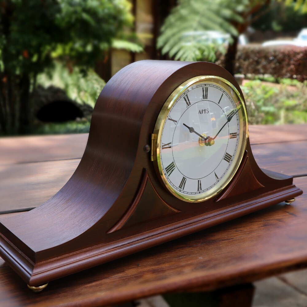 Battery Dual Chime Traditional Table Clock By AMS Clock Shop Australia