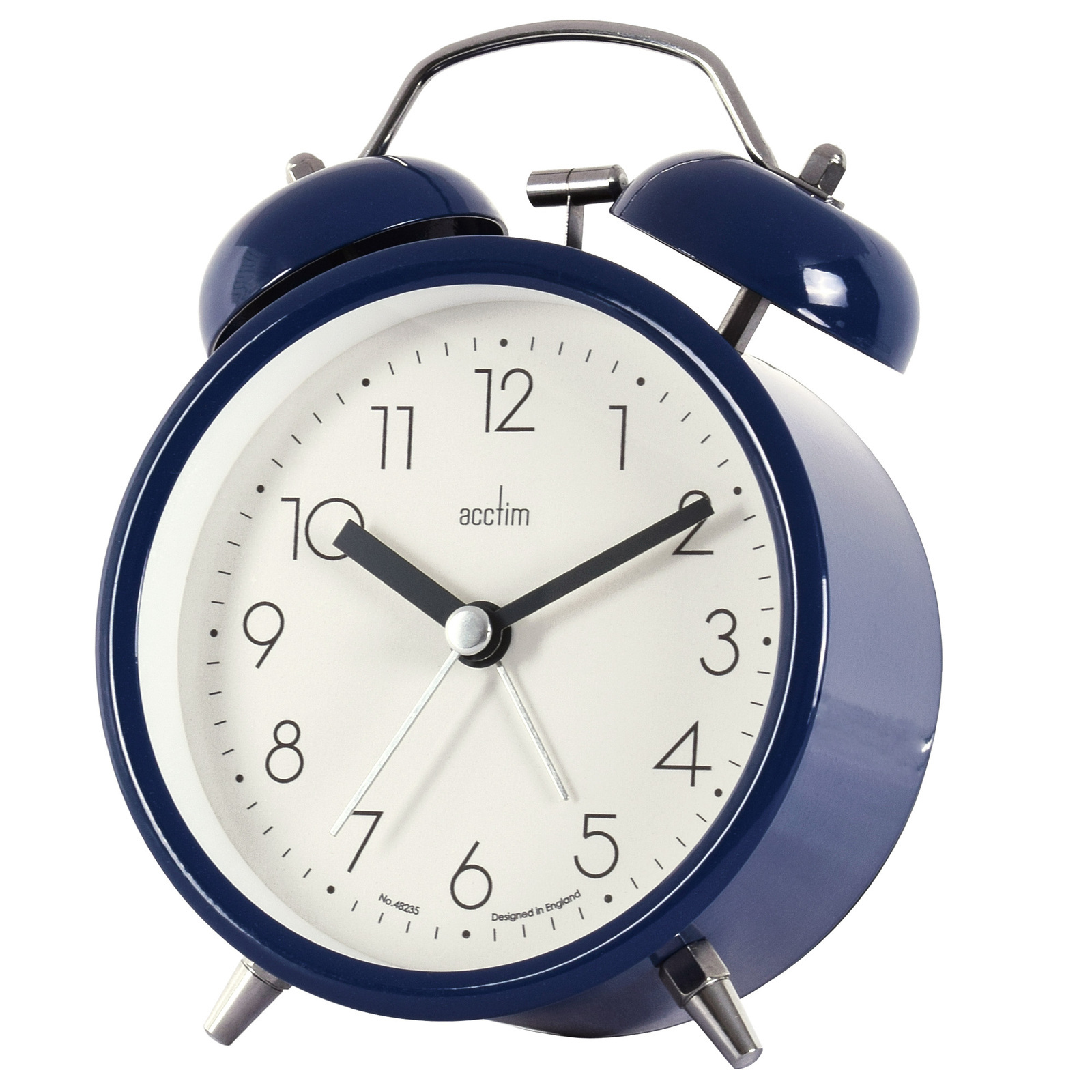 Aksel Midnight Blue Double Bell Alarm Clock By ACCTIM Acctim