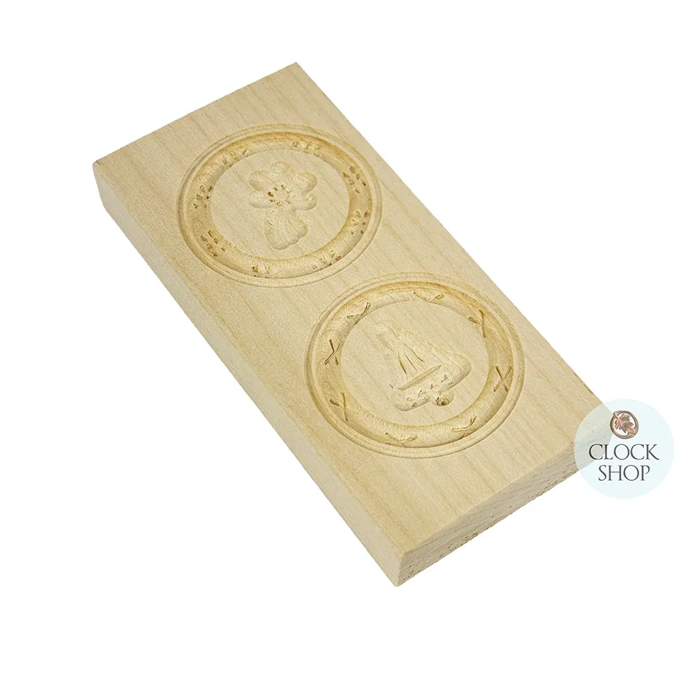 Springerle Mould- 2 Designs (Flower & Bell) image