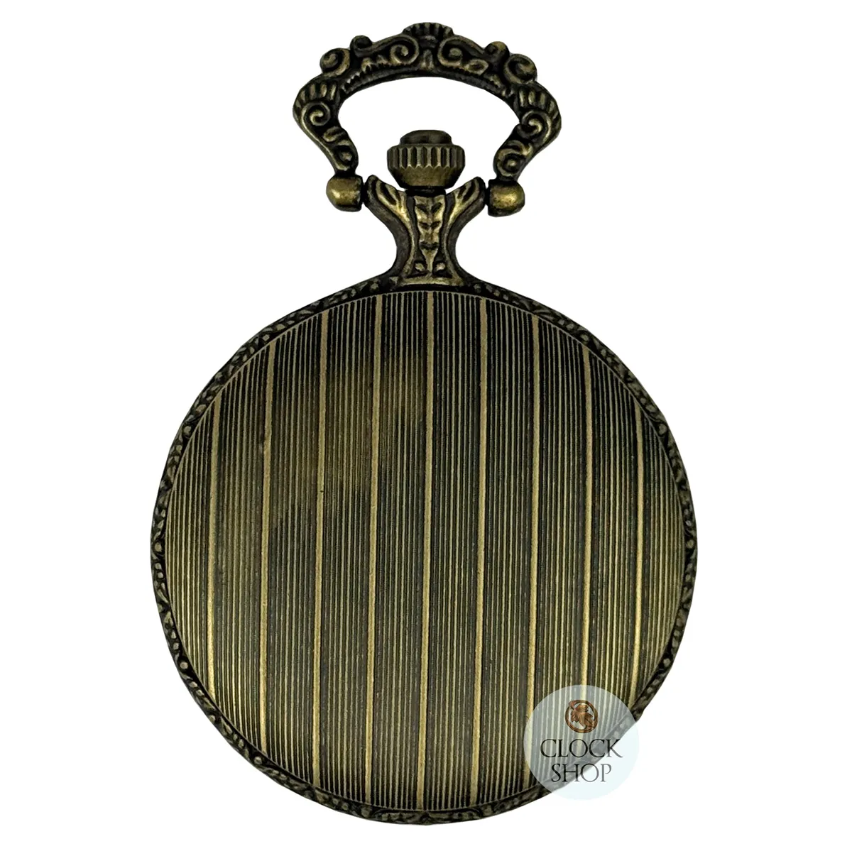 48mm Gold Plated Pocket Watch With Steam Train By CLASSIQUE (Roman) image