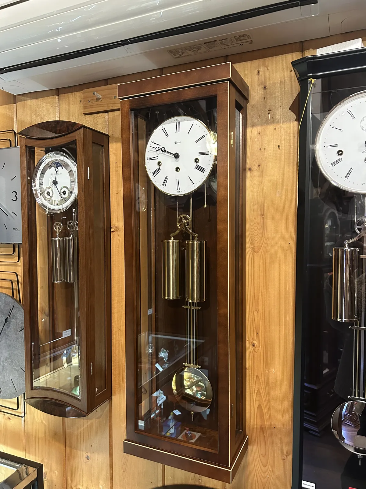 86cm Walnut 8 Day Mechanical Regulator Wall Clock By HERMLE (Marks On Inside Rear Panel) image