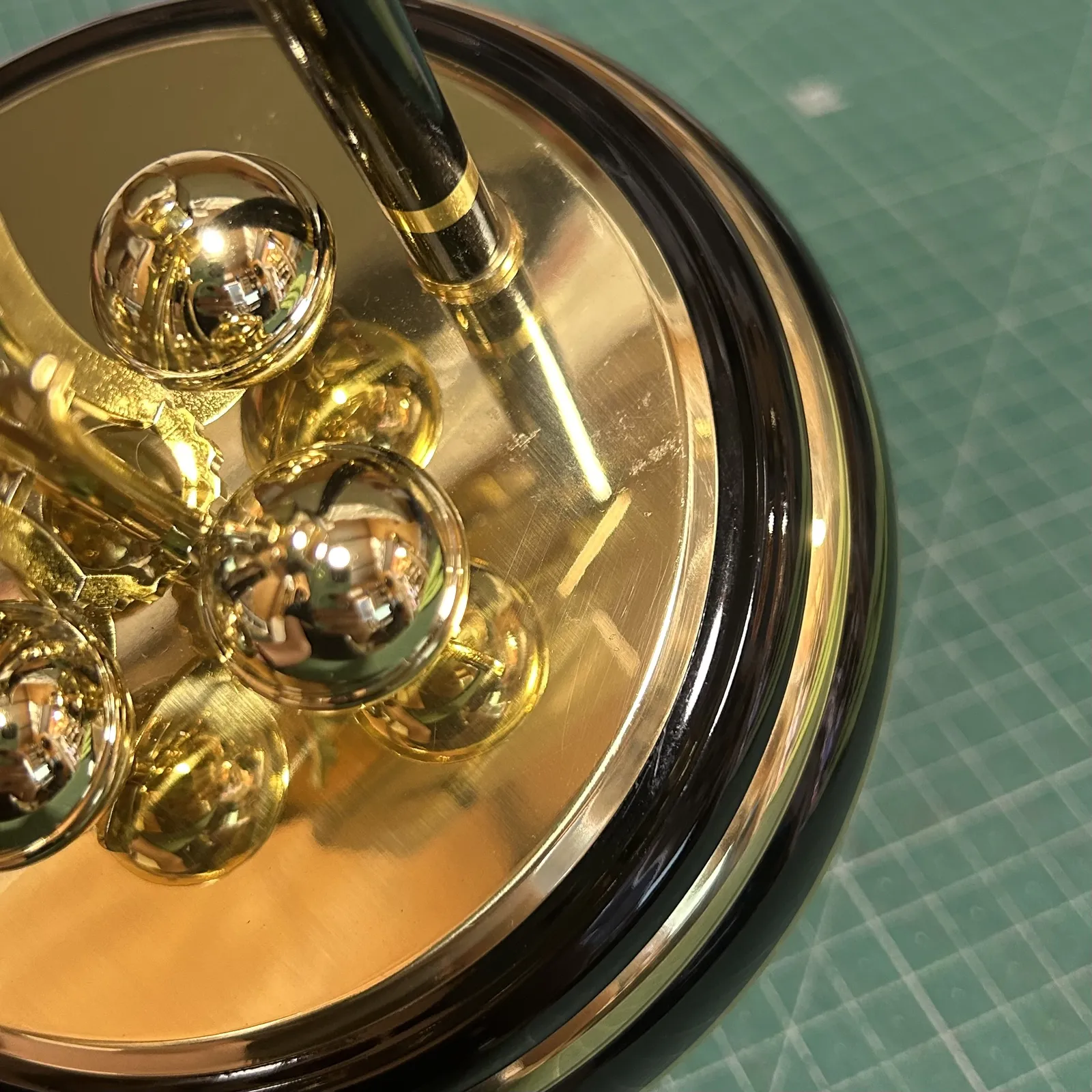 Black & Brass Anniversary Clock By HALLER (Scuffed Base) image