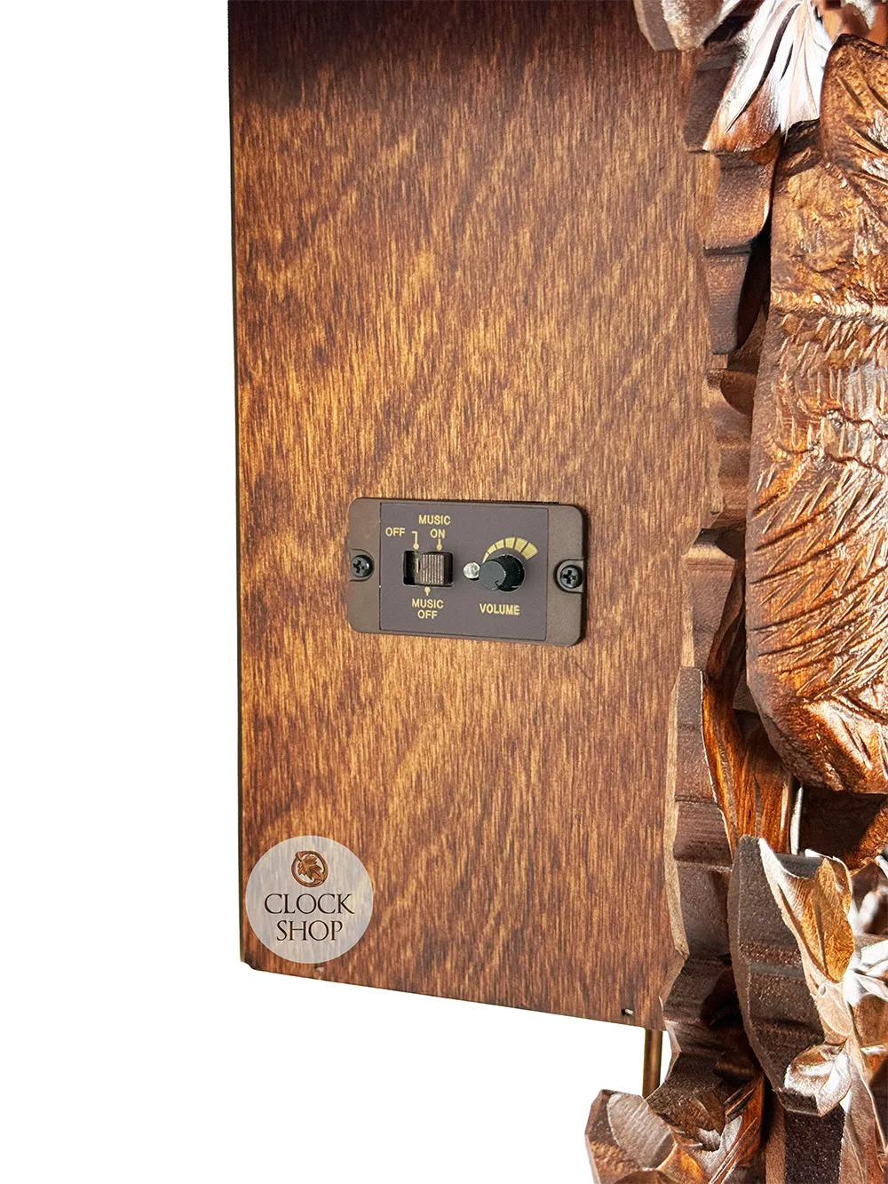 Owls Battery Carved Cuckoo Clock With Dancers 52cm By TRENKLE image
