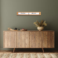 65cm Texttime Collection Bamboo Flip Wall Clock By CLOUDNOLA image