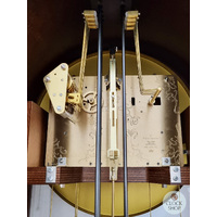 193cm Walnut Contemporary Longcase Clock With Westminster Chime By HERMLE image