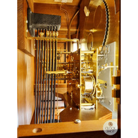 207cm Walnut Grandfather Clock With Calendar Dial & Shelves By SCHNEIDER image