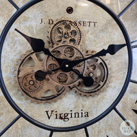 80cm Chester Black Moving Gear Wall Clock By COUNTRYFIELD image