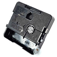 German Press Fit Step Clock Movement By UTS | 16mm Shaft | Fits 3.5mm & 5mm Hand Holes image