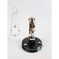 35cm Black Mechanical Skeleton Table Clock With Glass Dome & Bell Strike By HERMLE image