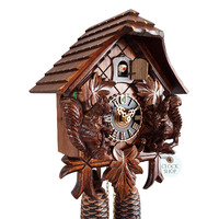 Squirrels 8 Day Mechanical Chalet Cuckoo Clock 28cm By HÖNES image