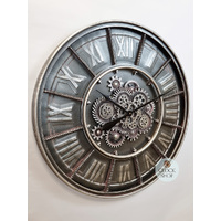80cm Maaike Dark Grey Moving Gear Wall Clock By COUNTRYFIELD image