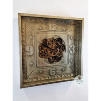 60.5cm Huntington Bronze Moving Gear Wall Clock By COUNTRYFIELD image