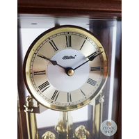 26cm Walnut & Gold Anniversary Carriage Clock By HALLER image