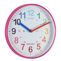 20cm Wickford Pink Children's Time Teaching Wall Clock By ACCTIM image