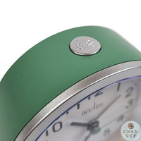 10cm Caleb Moss Green Smartlite Silent Analogue Alarm Clock By ACCTIM image