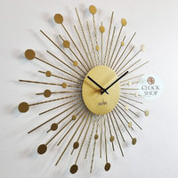 50cm Brielle Gold Starburst Wall Clock By ACCTIM image