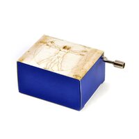 Classic Art Hand Crank Music Box- The Vitruvian Man by Da Vinci (Beethoven- Fur Elise) image