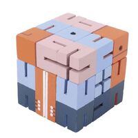 Wooden 3D Puzzle- Robot (Blue & Orange) image