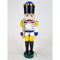 29cm Yellow & White King Nutcracker By Seiffener image