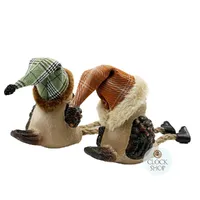 20cm Bird With Tartan Hat Shelf Sitter- Assorted Designs image
