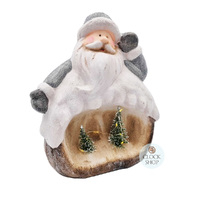 18.5cm Santa With Light-Up LED Christmas Trees image