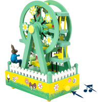 Green Ferris Wheel Music Box with Rabbits (Over The Rainbow) image