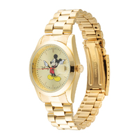 35mm Disney Collectors Edition Mickey Mouse Mens Watch With Gold Band & Dial image