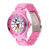 Sports Edition Mickey Mouse Watch With Pink Band and White Dial image