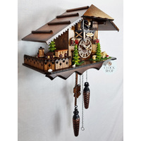 Train & Sheep Battery Chalet Cuckoo Clock 25cm By ENGSTLER image