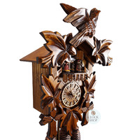 5 Leaf & Bird 8 Day Mechanical Carved Cuckoo Clock 40cm By ENGSTLER image
