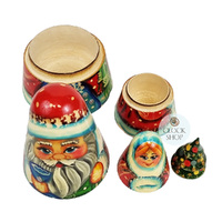 Christmas Cone Russian Dolls 13cm (Set Of 3) image