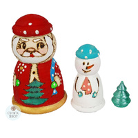 Woodburn Santa Russian Dolls- 9cm (Set Of 3) image