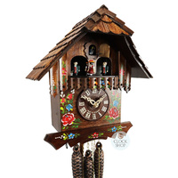 Floral 1 Day Mechanical Chalet Cuckoo Clock 30cm By SCHWER image