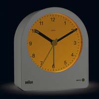 9.7cm White Analogue Alarm Clock By BRAUN image