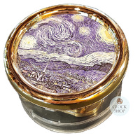 Round Acrylic Music Box- The Starry Night By Van Gogh (Debussy- Clair De Lune) image