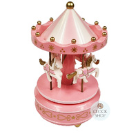 Pink Horse Carousel Music Box (Strauss- Walzer) image