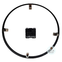 30cm Brushed Stainless Black Modern Wall Clock By HERMLE image