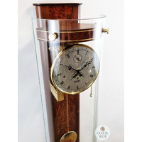 73cm Walnut 8 Day Mechanical Chiming Wall Clock With Curved Glass By AMS image