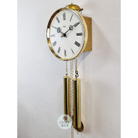Polished Brass 8 Day Mechanical Wall Clock By AMS image