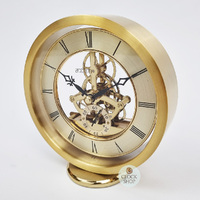 14cm Millendon Gold Battery Skeleton Table Clock By ACCTIM (Cracked Back) image