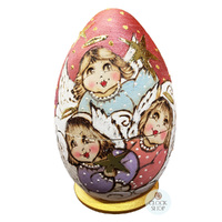 Woodburn Egg Russian Dolls- Pink Angels 15cm (Set Of 5) image