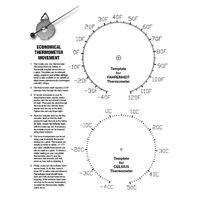 Thermometer Movement (20mm Shaft, Suits Dial 0-12mm Thick) image